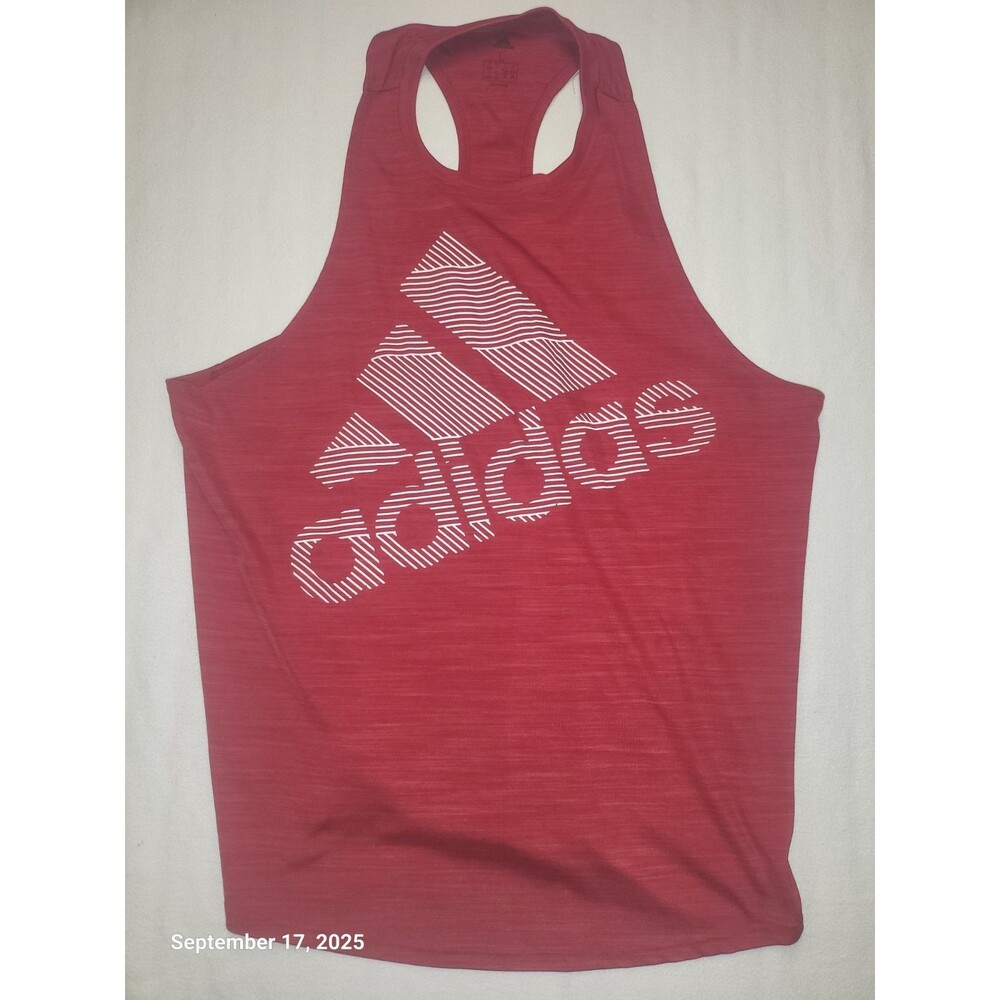 Adidas Womens Athletic Tank Top Red Sz Large EUC